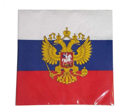 lot de 20 serviettes en papier russie 33x33cm