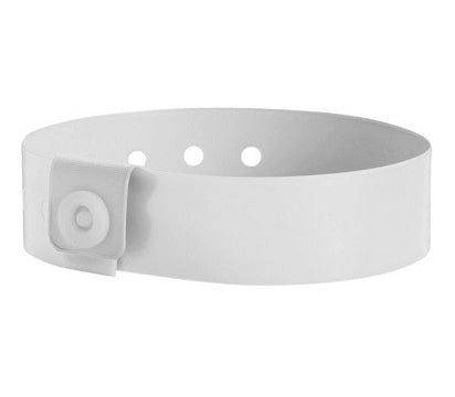 bracelet vinyle brillant sans marquage blanc 19mm