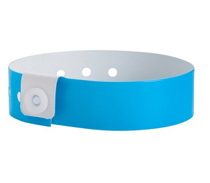 bracelet vinyle brillant sans marquage bleu 19mm
