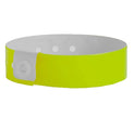 bracelet vinyle brillant sans marquage jaune clair 19mm