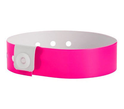 bracelet vinyle brillant sans marquage rose 19mm