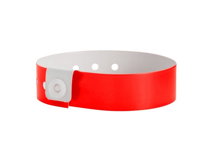 bracelet vinyle brillant sans marquage rouge 19mm