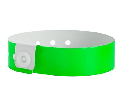 bracelet vinyle brillant sans marquage vert 19mm