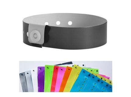 bracelet vinyle brillant sans marquage noir 19mm