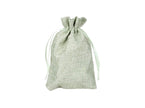 sac en toile de jute vert clair 15x9.5cm