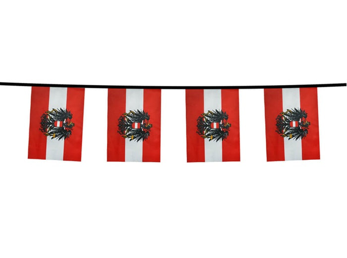 guirlande 12 drapeaux fanions autriche 4.5m