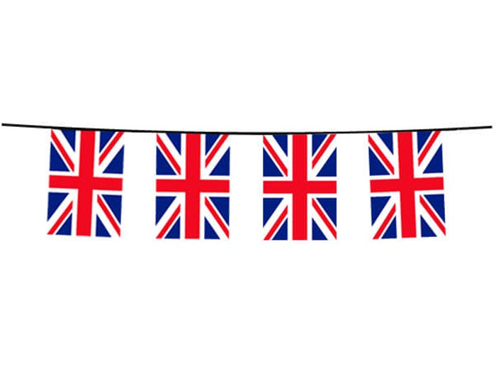 guirlande 12 drapeaux fanions grande bretagne 4.5m