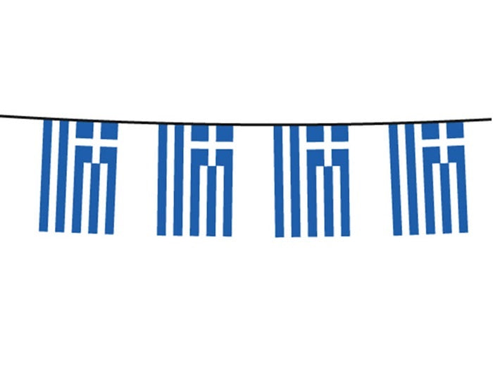 guirlande 12 drapeaux fanions grece 4.5m