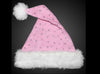 bonnet de noël paillettes et moumoute rose adulte