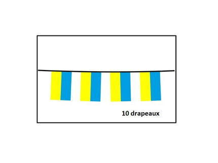 guirlande 10 drapeaux ukraine 4.2m