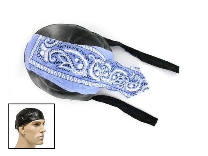 zandana imitation cuir noir cachemire bleu clair blanc