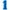 Chiffre 1 Bleu 40