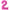 Chiffre 2 Fuchsia 26