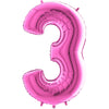 Chiffre 3 Fuschia 40