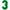 Chiffre 3 Vert 14