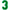 Chiffre 3 Vert 40