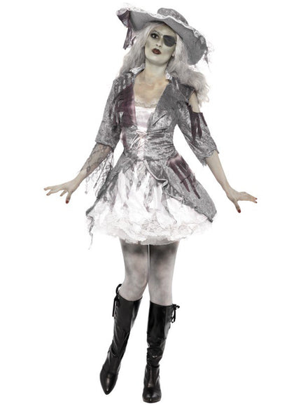 Déguisement pirate fantôme gris femme | vêtement , chapeau | J2F Shop