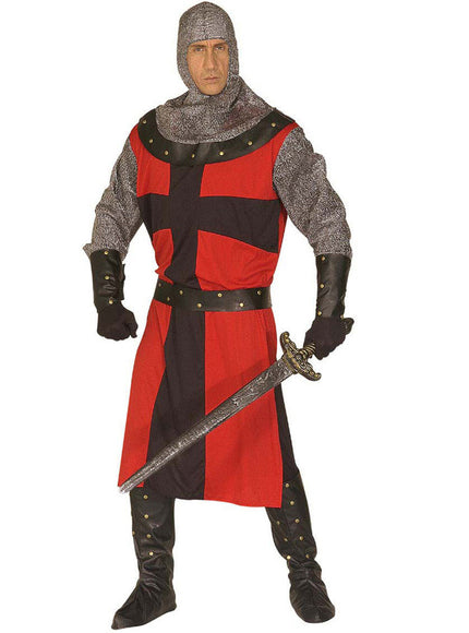 Déguisement chevalier de l'ge sombre pour homme | veste, ceinture, bracelets, casque , couvre-bottes | J2F Shop