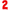 Chiffre 2 Rouge 40