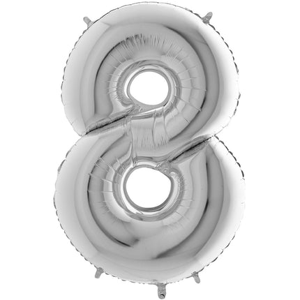 Chiffre 8 Argent 40