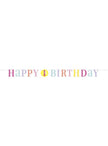 Guirlande premier anniversaire rose - Pink Dots 1st Birthday | Guirlande en carton de 1,8 m | J2F Shop
