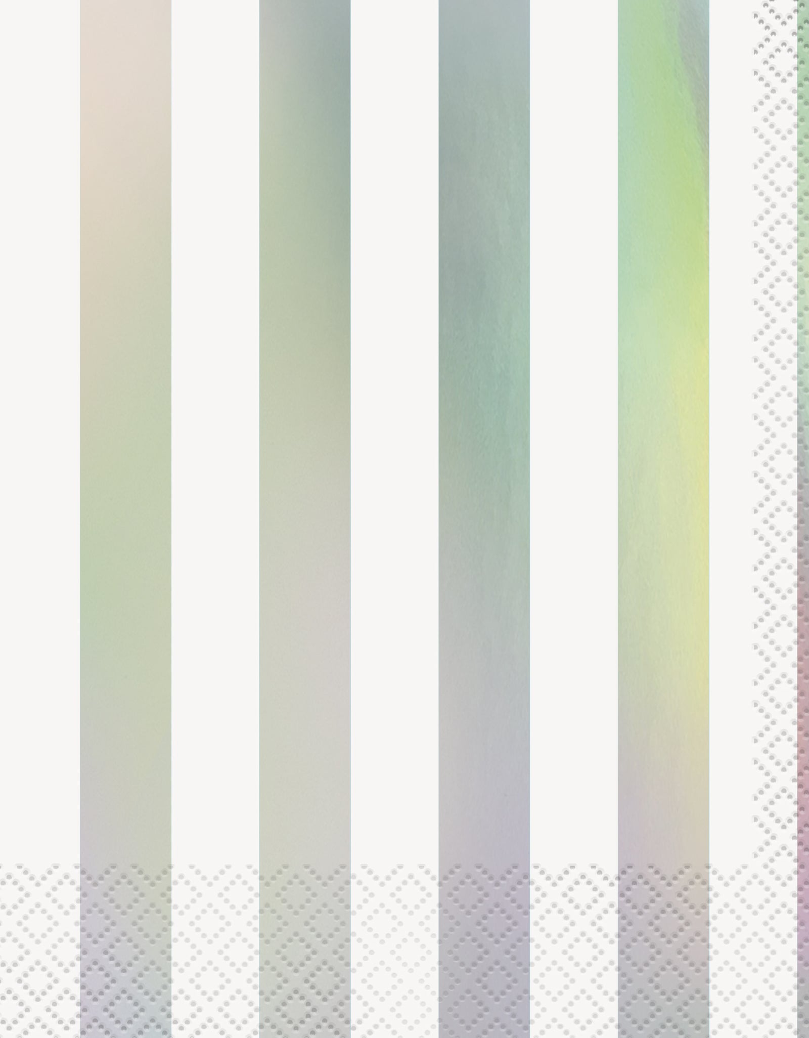 16 serviettes iridescentes à rayures (33x33 cm) | 16 serviettes en papier. Dimensions: Pliées - 16,5x16,5cm. Dépliées - 33x33cm | J2F Shop