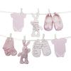 Livre visite alternatif pour Baby Shower rose - Pattern Works | livre de visite en forme de guirlande | J2F Shop