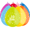 8 Ballons Latex HG95 10 Ans Assortis - PMS