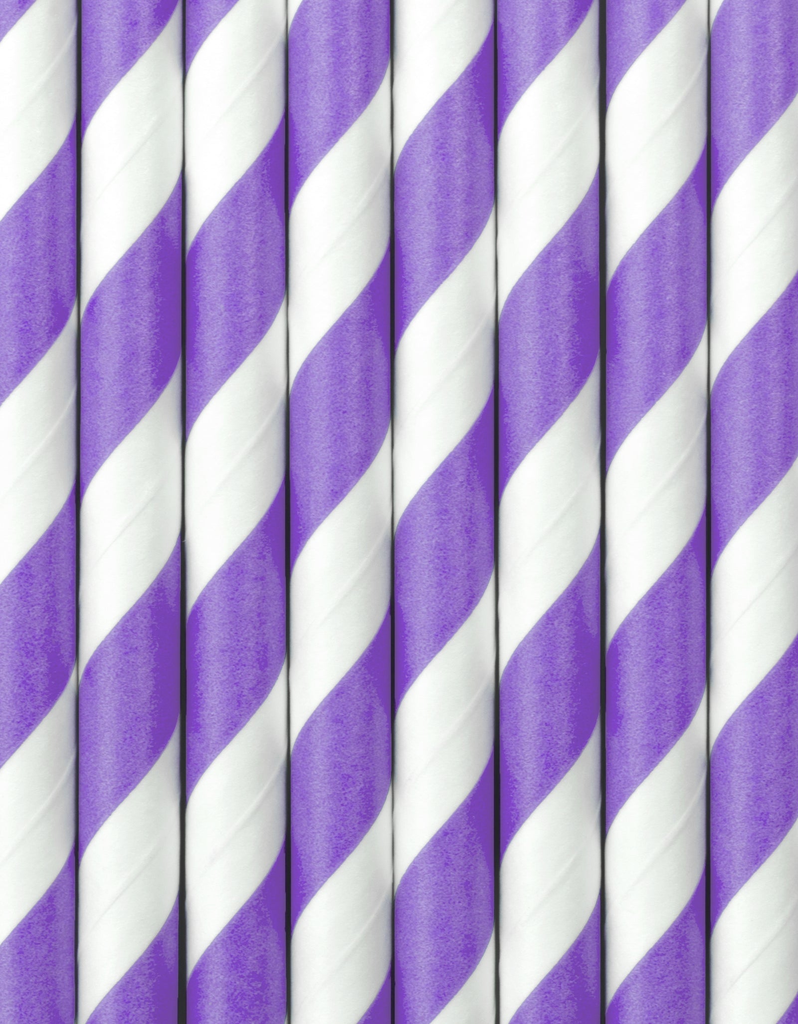 10 pailles lilas à rayures blanches en papier - Space Party | 10 pailles en papier de 19,5 cm | J2F Shop