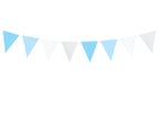 Guirlande fanions motifs à pois bleus en papier - Blue 1st Birthday | fanion en papier de 130 cm de long par 14 cm de haut | J2F Shop