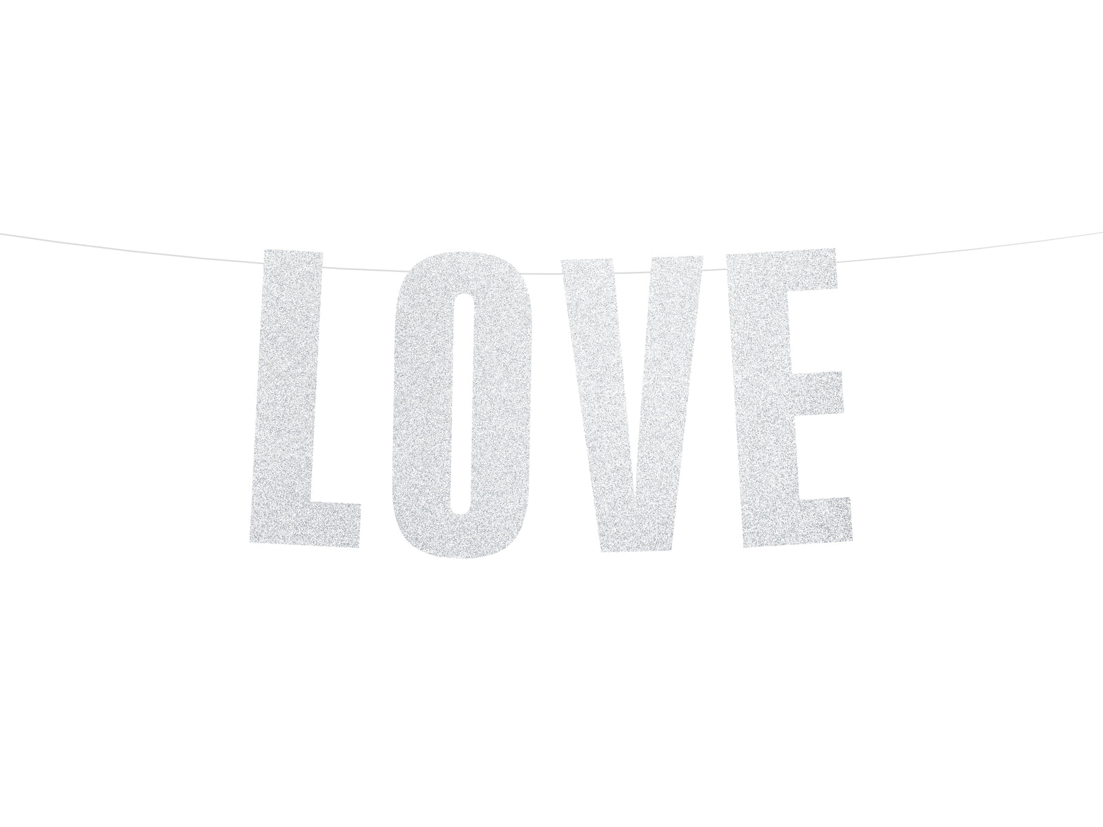 Guirlande "Love" argentée | Guirlande de 55 cm x 21 cm | J2F Shop