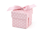 10 boîtes cadeaux roses à pois blancs | 10 boîtes cadeaux de 5.2 x 5.2 x 5.2 cm | J2F Shop