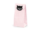 6 sachets roses en papier avec stickers chats - Meow Party |  | J2F Shop