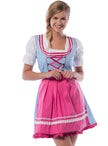 Dirndl Oktoberfest rose et bleu femme | Robe, blouse , tablier | J2F Shop