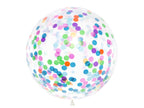 Ballon en latex avec confettis rondes de couleurs | 1 ballon en latex 1 m | J2F Shop