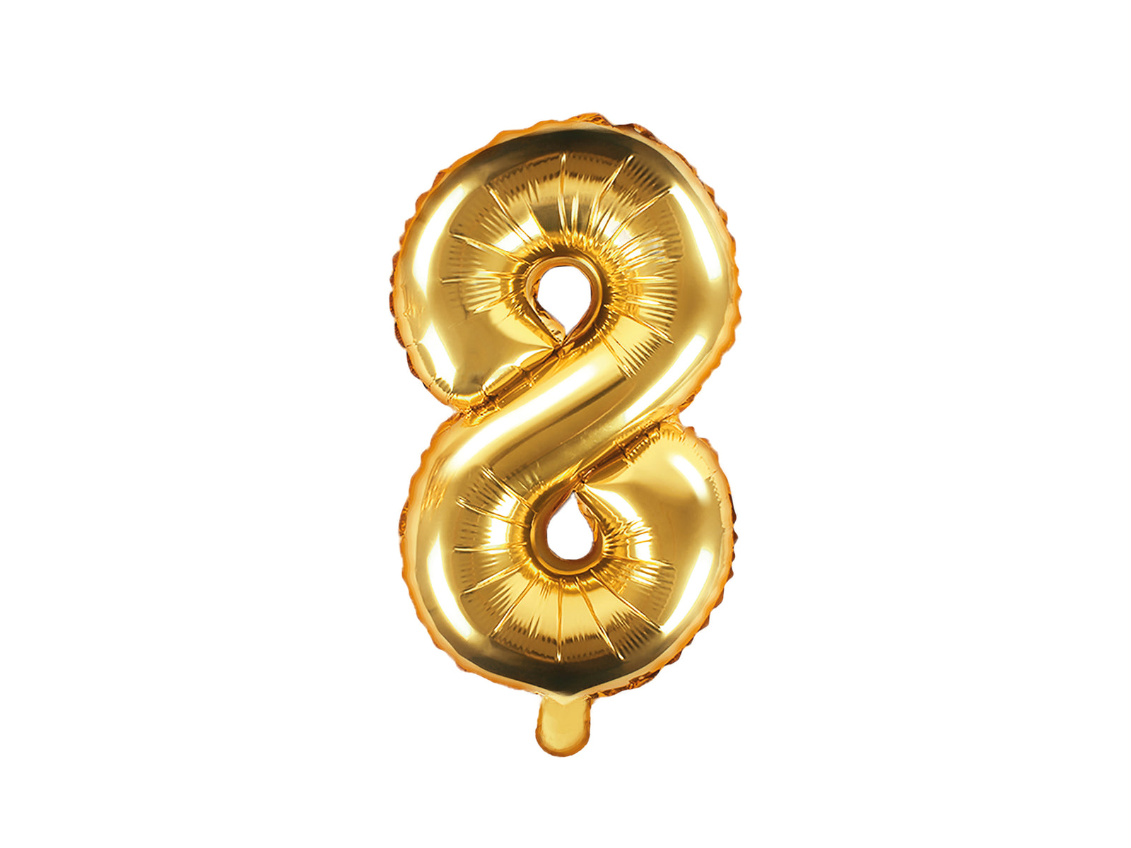 Ballon aluminium chiffre  "8" en doré 35 cm | Ballon alu de 35 cm | J2F Shop