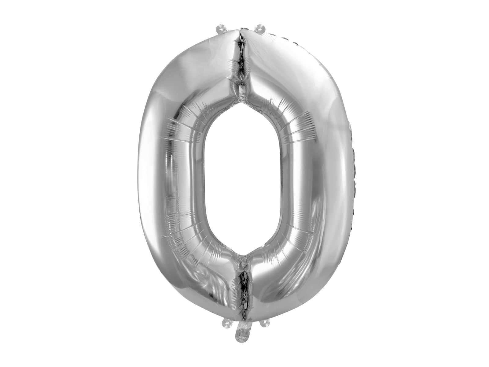 Ballon aluminium chiffre  "0" en argenté 86 cm | Ballon alu de 86 cm | J2F Shop