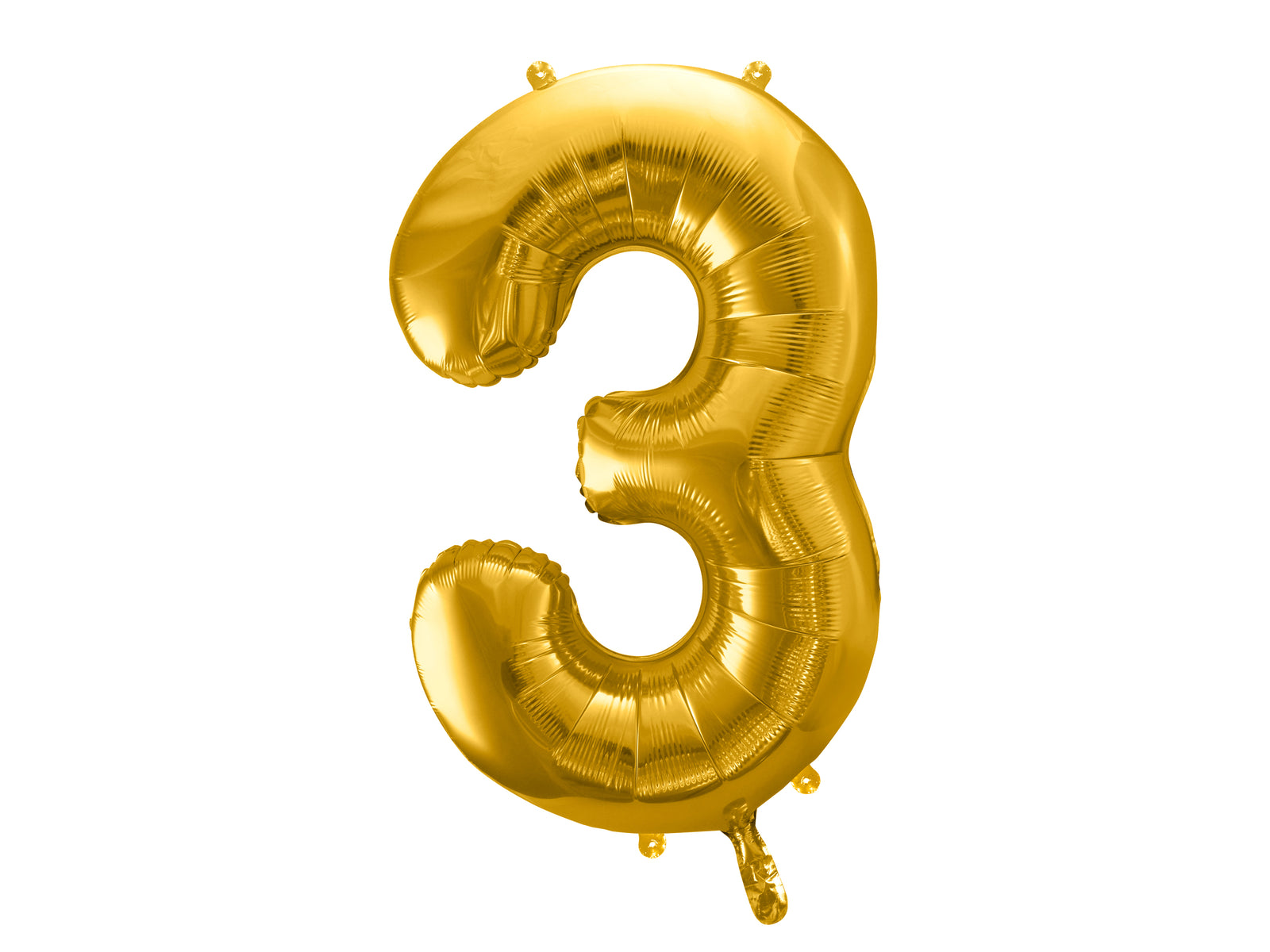 Ballon aluminium chiffre  "3" en doré 86 cm | Ballon alu de 86 cm | J2F Shop