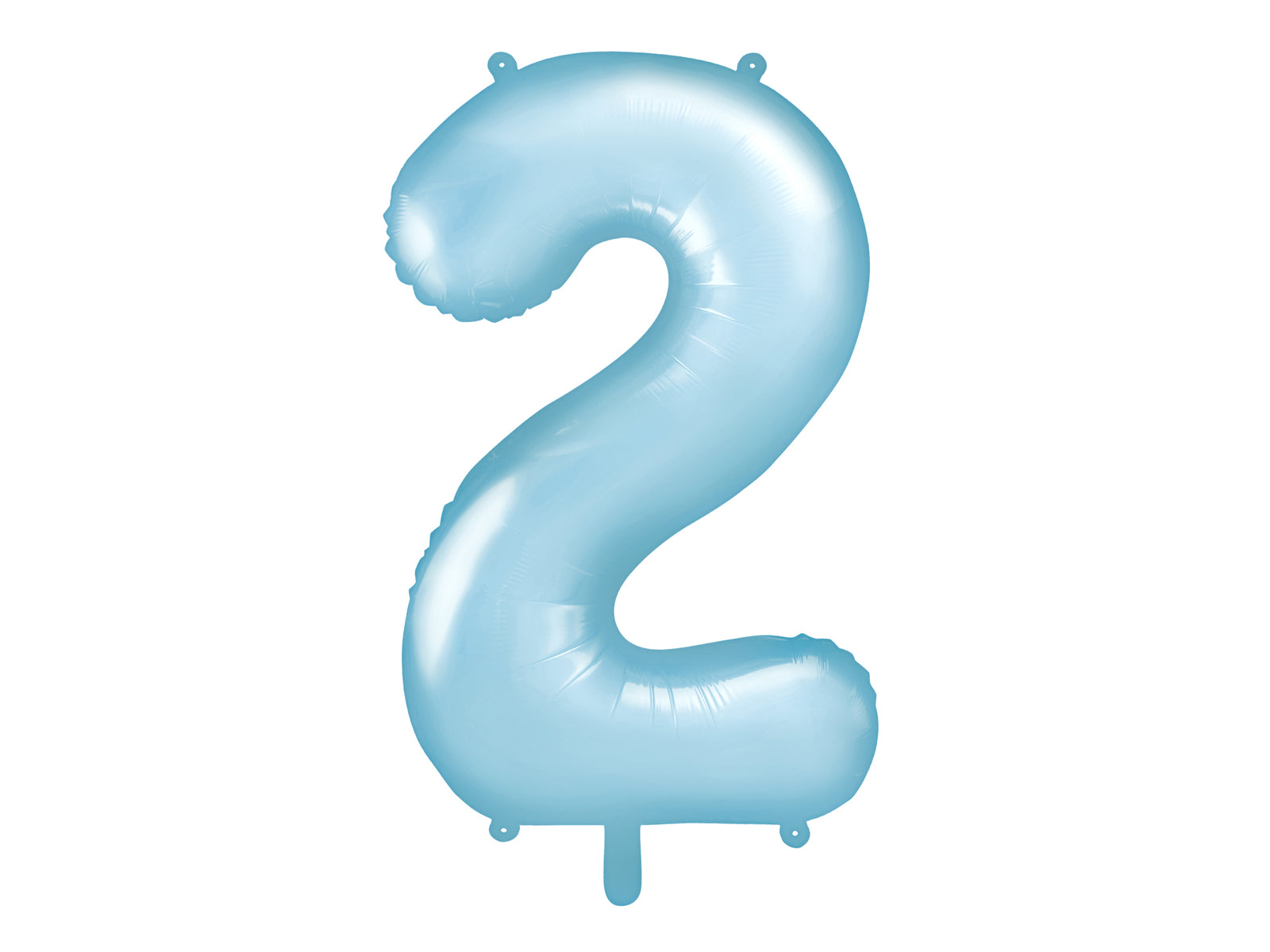 Ballon aluminium chiffre  "2" en bleu clair 86 cm | Ballon alu de 86 cm | J2F Shop