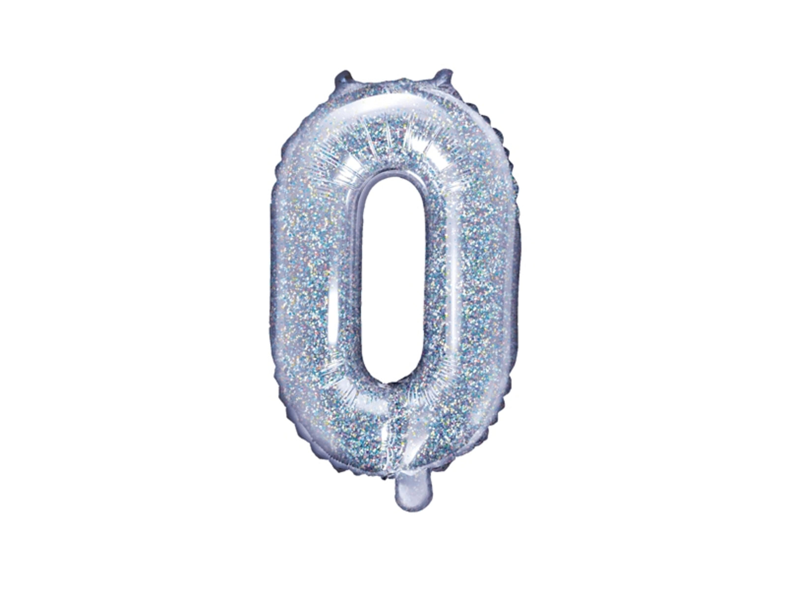 Ballon aluminium lettre O argenté à paillettes | Ballon alu de 35 cm | J2F Shop