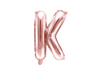 Ballon aluminium lettre K rose gold | Ballon en aluminium de 35 cm | J2F Shop