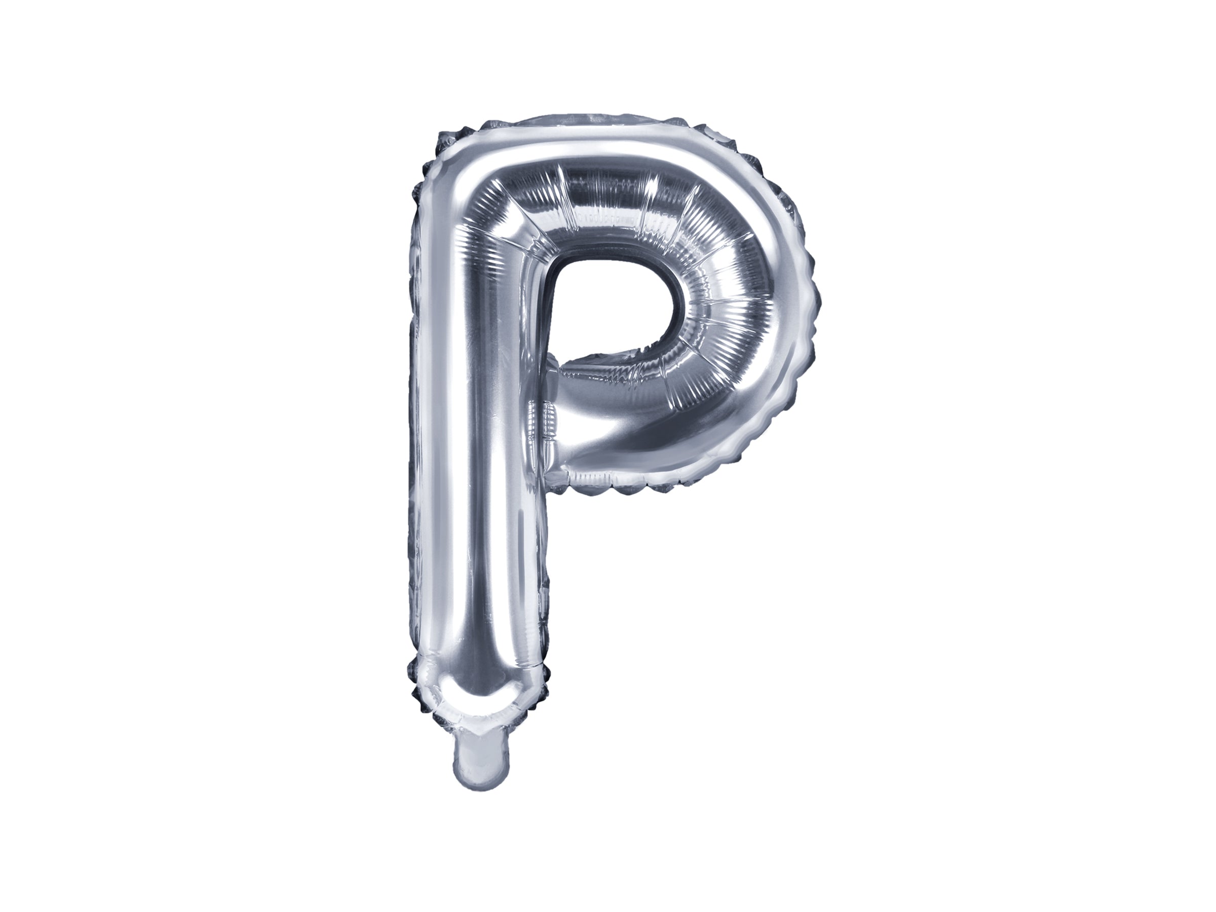 Ballon aluminium lettre P argenté | Ballon alu de 35 cm | J2F Shop
