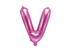 Ballon aluminium lettre V rose foncé (35cm) | Ballon alu de 35 cm | J2F Shop