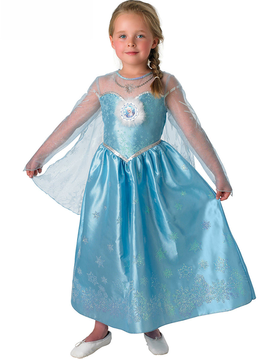 Déguisement Elsa la Reine des Neiges Deluxe fille | Robe , cape | J2F Shop