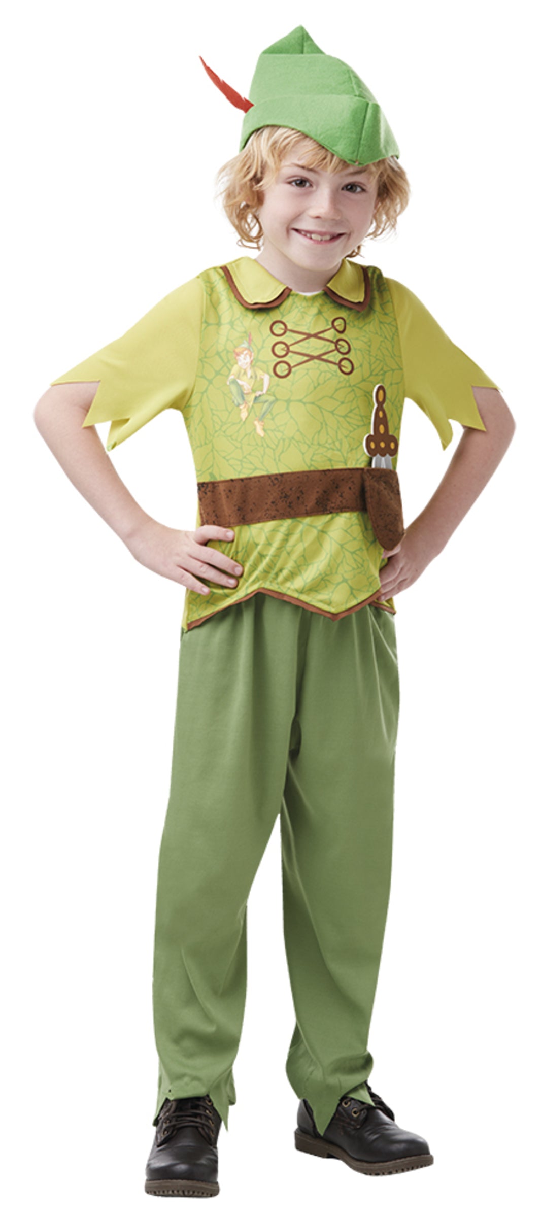 Déguisement Peter Pan enfant - Disney | T-shirt, pantalon, chapeau , poignard | J2F Shop