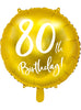 Ballon 80 th Birthday doré (45 cm) | Ballon aluminium 45 cm | J2F Shop