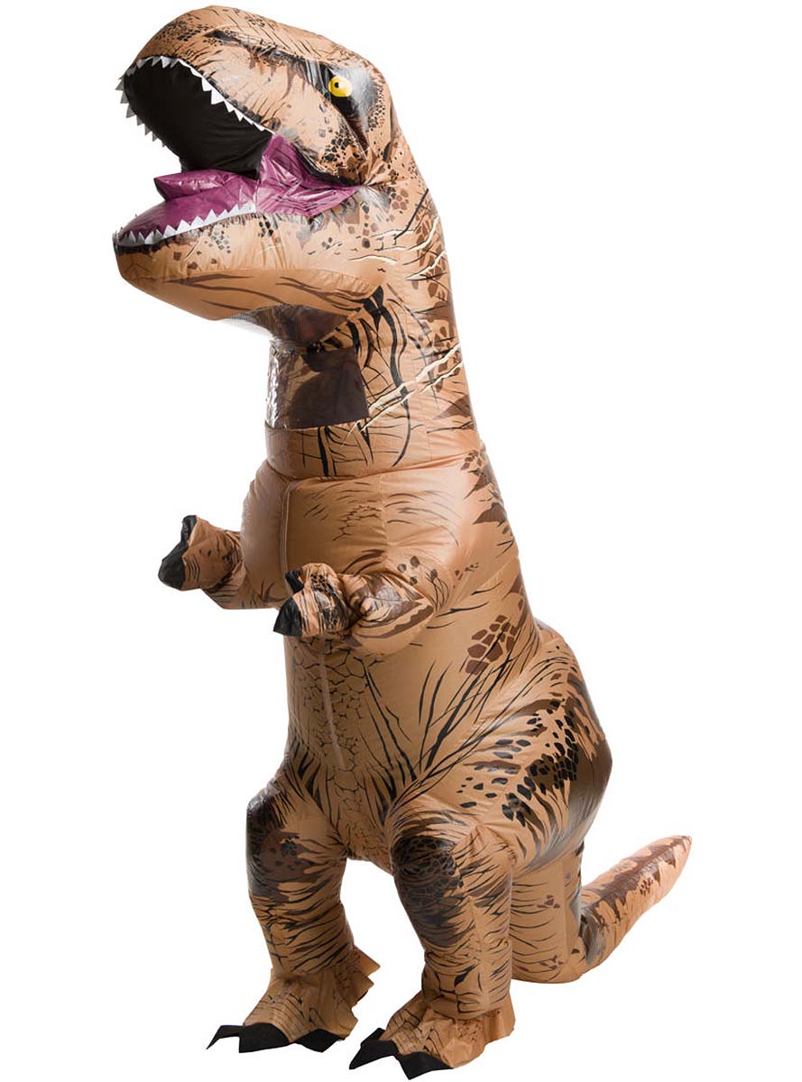 Déguisement dinosaure T-Rex gonflable pour adolescent - Jurassic World | Déguisement gonflable avec ventilateur | J2F Shop
