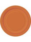 8 petites assiettes oranges (18 cm) - Gamme couleur unie | 8 assiettes en carton de 18 cm | J2F Shop