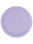 8 assiettes lila (23 cm) - Gamme couleur unie | 8 assiettes en carton de 23 cm | J2F Shop