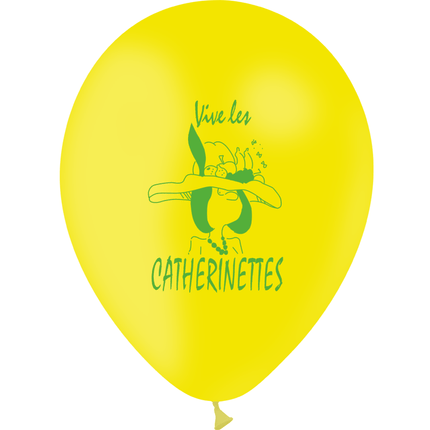 100 Ballons Latex HG95 Catherinettes Jaune - PMS